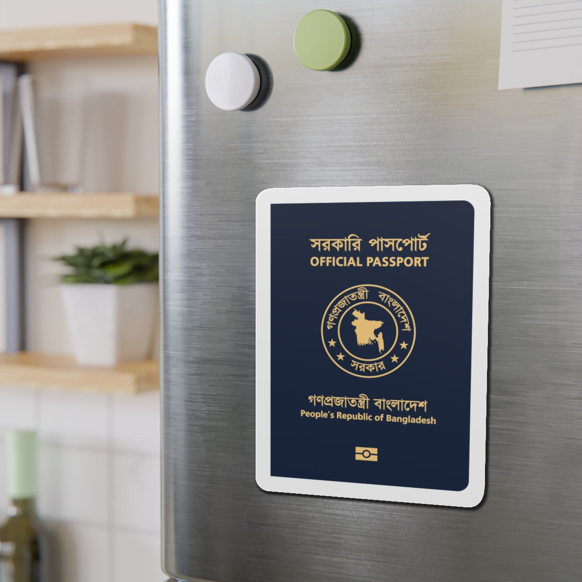 Bangladeshi Official Passport - Die-Cut Magnet-The Sticker Space