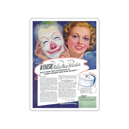 Banish advertisement,  Modern Romances, August 1937 (Magazine Illustration) STICKER Vinyl Die-Cut Decal - The Sticker Space