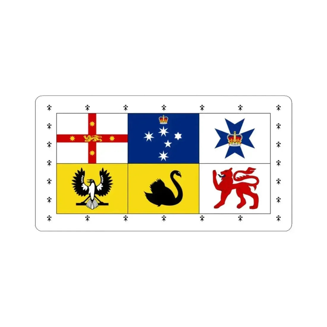 Banner of Arms of Australia 1953-2022 (Australia) STICKER Vinyl Kiss-Cut Decal 3 Inch White - The Sticker Space