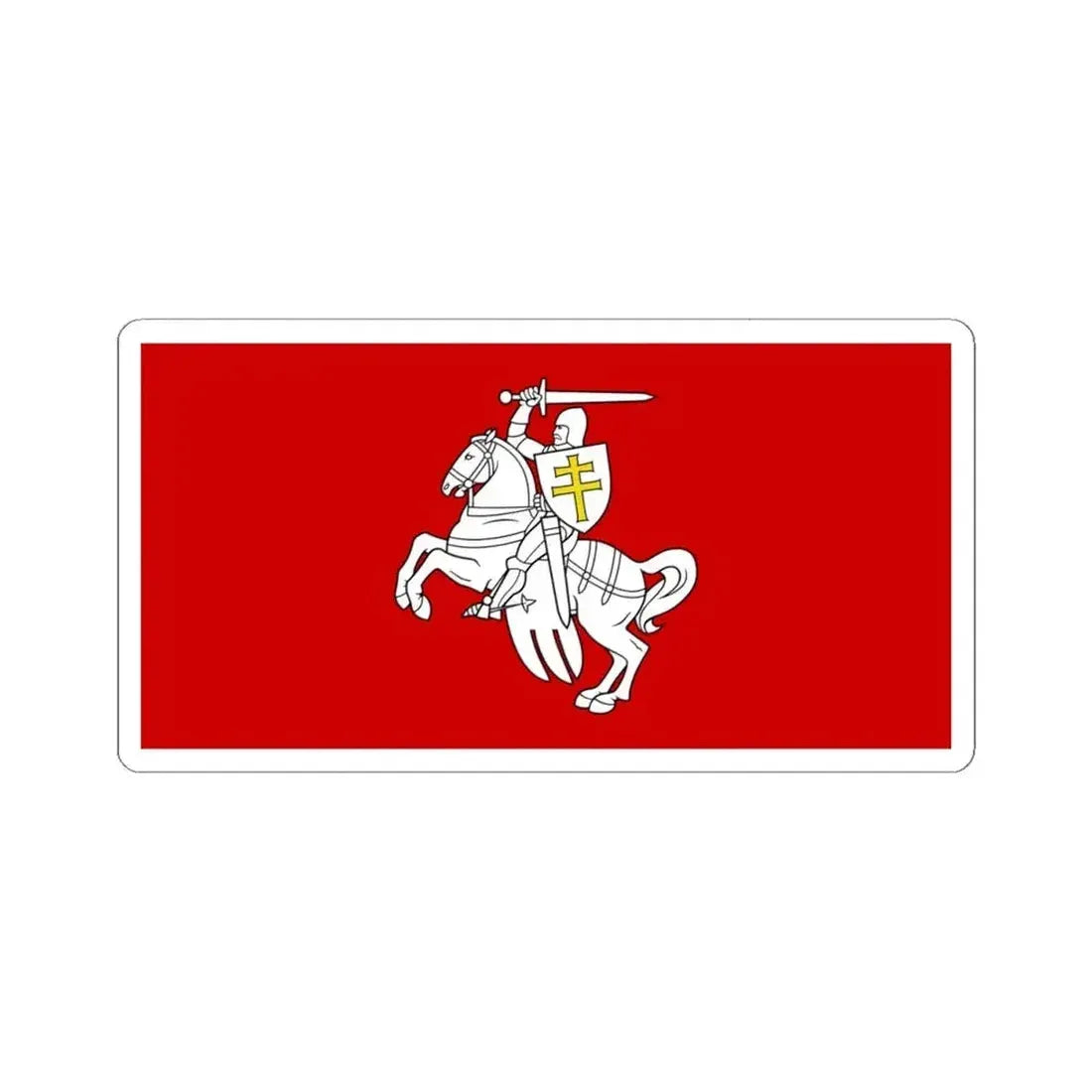 Banner of arms of Belarus 1991-1995 2-1 (Belarus) STICKER Vinyl Kiss-Cut Decal 4 Inch White - The Sticker Space