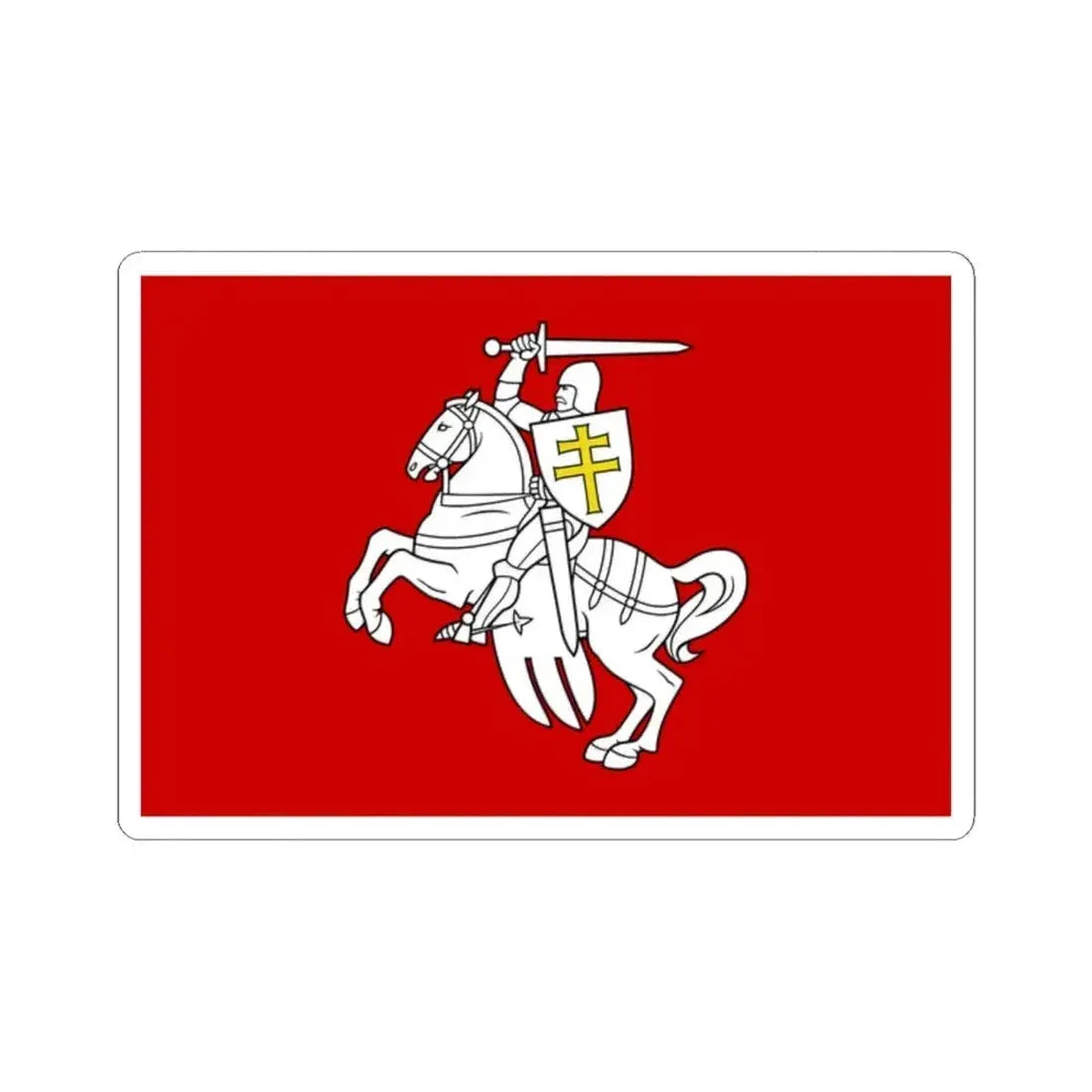 Banner of arms of Belarus 1991-1995 3-2 (Belarus) STICKER Vinyl Kiss-Cut Decal 2 Inch White - The Sticker Space