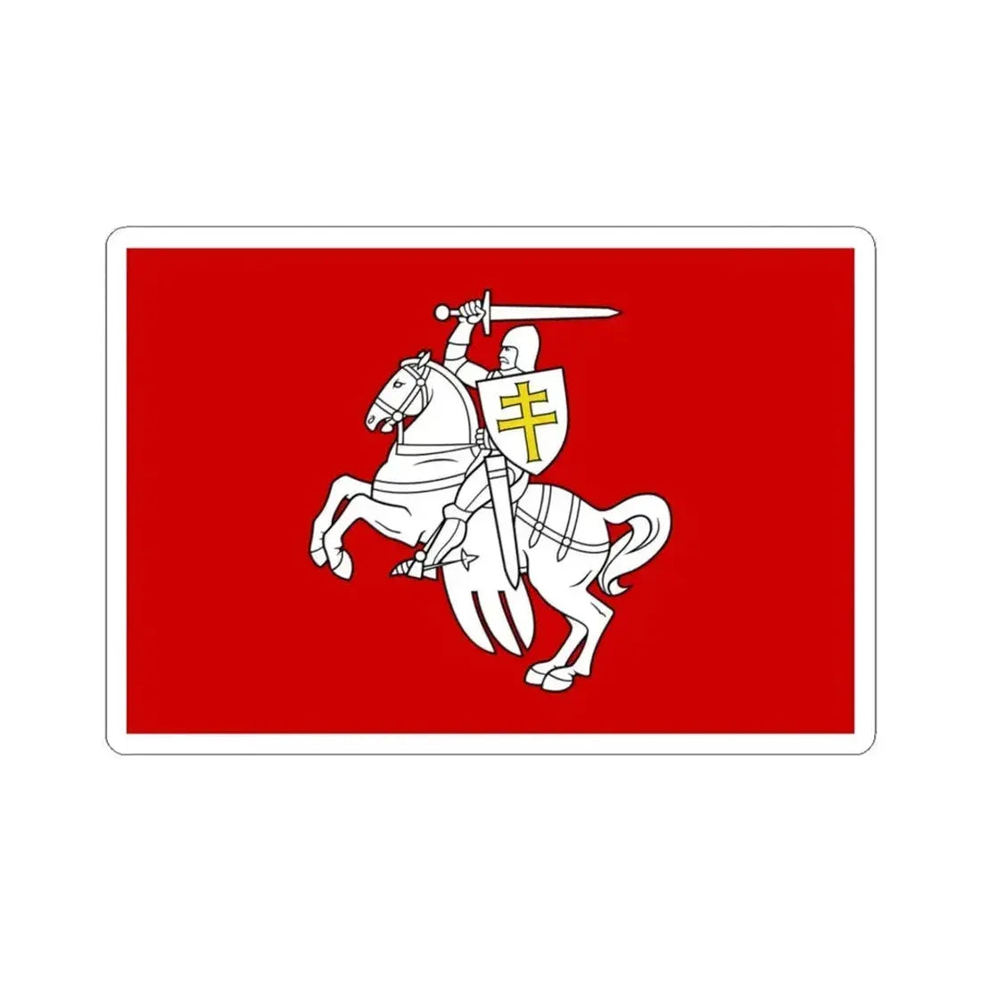 Banner of arms of Belarus 1991-1995 3-2 (Belarus) STICKER Vinyl Kiss-Cut Decal 3 Inch White - The Sticker Space