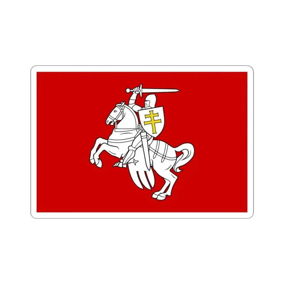 Banner of arms of Belarus 1991-1995 3-2 (Belarus) STICKER Vinyl Kiss-Cut Decal 4 Inch White - The Sticker Space