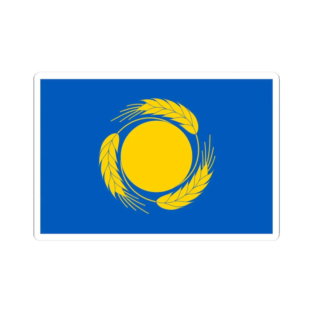 Banner of arms of Cherkasy Oblast (Ukraine) STICKER Vinyl Kiss-Cut Decal 3 Inch White - The Sticker Space