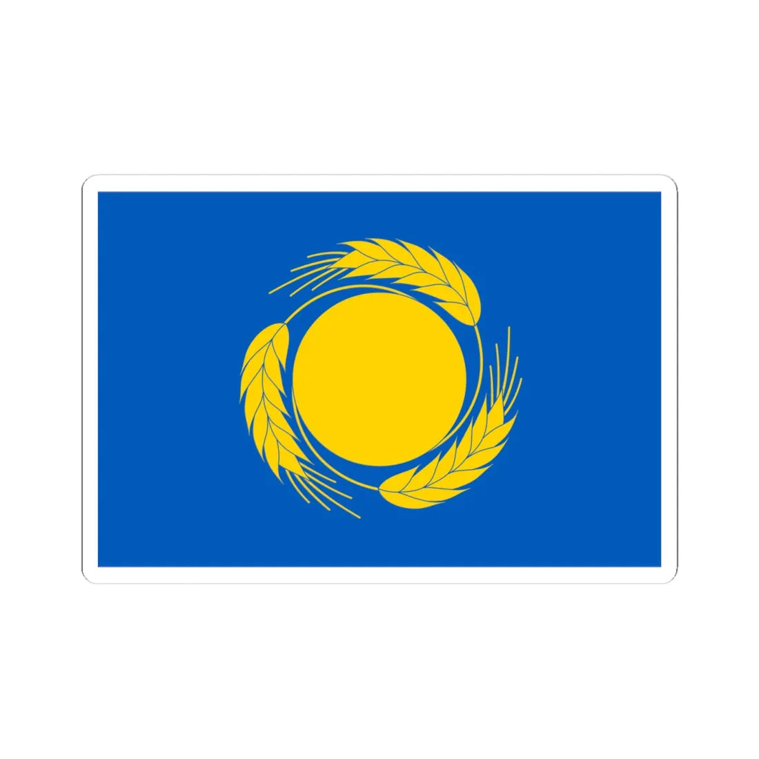 Banner of arms of Cherkasy Oblast (Ukraine) STICKER Vinyl Kiss-Cut Decal 4 Inch White - The Sticker Space