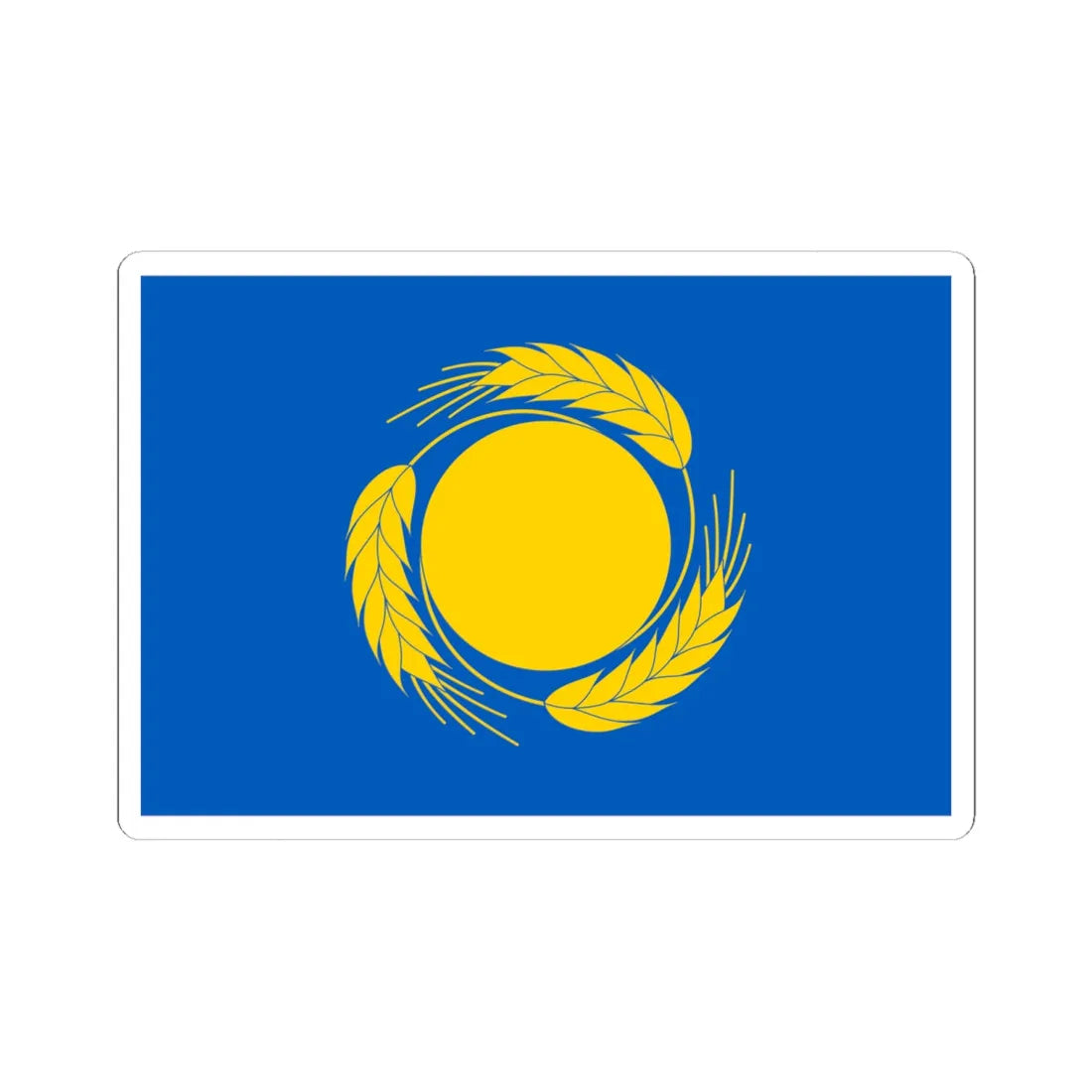 Banner of arms of Cherkasy Oblast (Ukraine) STICKER Vinyl Kiss-Cut Decal 6 Inch White - The Sticker Space