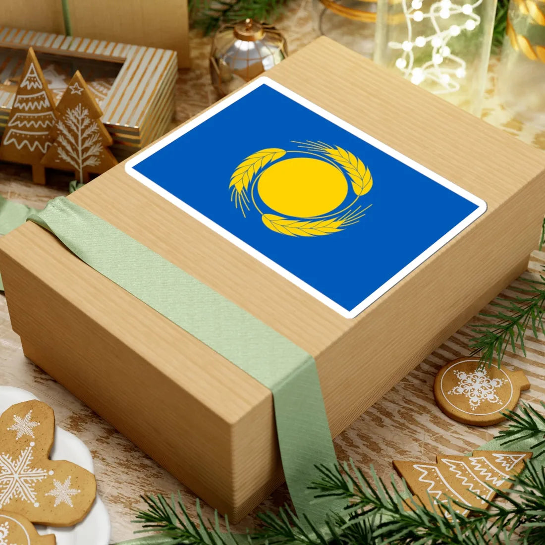 Banner of arms of Cherkasy Oblast (Ukraine) STICKER Vinyl Kiss-Cut Decal - The Sticker Space