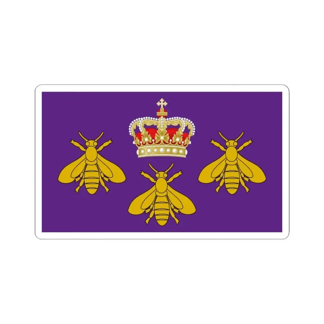 Banner of Arms of the Empire of the Sahara (Algeria) STICKER Vinyl Kiss-Cut Decal 3 Inch White - The Sticker Space