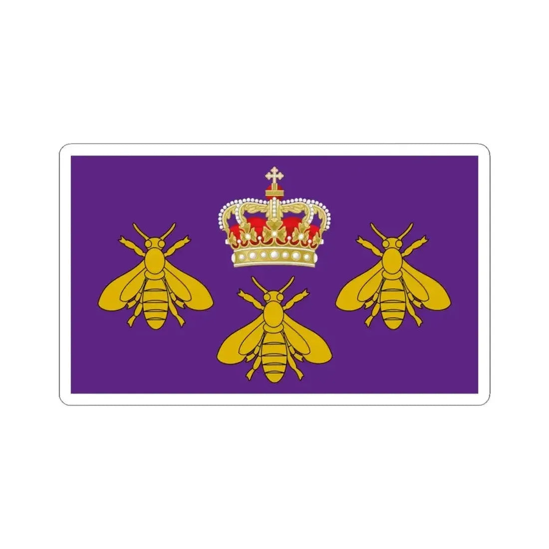 Banner of Arms of the Empire of the Sahara (Algeria) STICKER Vinyl Kiss-Cut Decal 4 Inch White - The Sticker Space