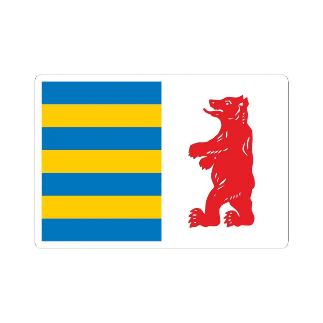 Banner of arms of Zakarpattia Oblast (Ukraine) STICKER Vinyl Kiss-Cut Decal 4 Inch White - The Sticker Space