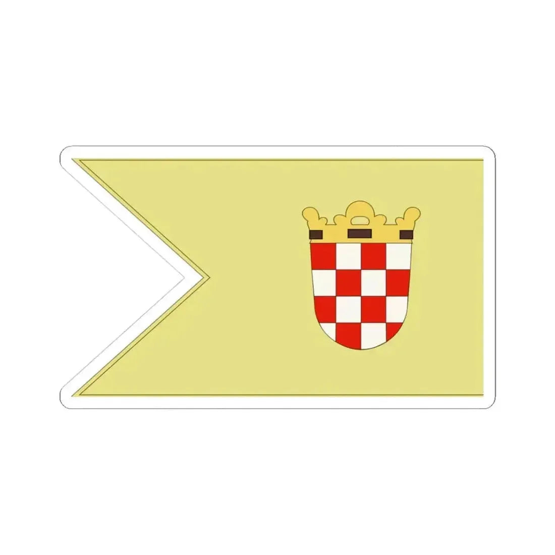 Banner of Croatia at Ferdinand IIs coronation 1618 (Croatia) STICKER Vinyl Kiss-Cut Decal 3 Inch White - The Sticker Space