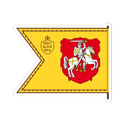 Banner of Mstsislaw Voivodeship 1609-1618-2 (Belarus) (Coat of Arms) STICKER Vinyl Kiss-Cut Decal 4 Inch White - The Sticker Space