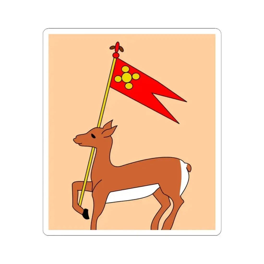 Banner of Shirvan 15th century (Azerbaijan) STICKER Vinyl Kiss-Cut Decal 3 Inch White - The Sticker Space