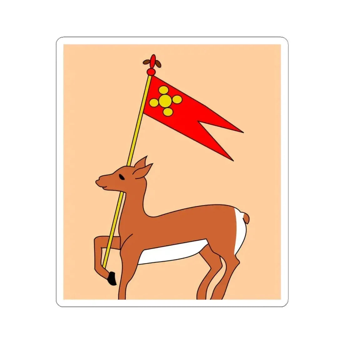 Banner of Shirvan 15th century (Azerbaijan) STICKER Vinyl Kiss-Cut Decal 6 Inch White - The Sticker Space