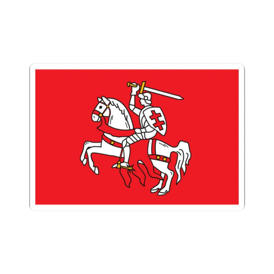 Banner of the Kingdom of Lithuania (Lithuania) (Coat of Arms) STICKER Vinyl Kiss-Cut Decal 2 Inch White - The Sticker Space
