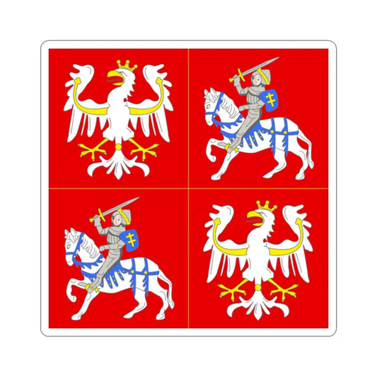Banner of the Kingdom of Poland and the Grand Duchy of Lithuania (Lithuania) (Coat of Arms) STICKER Vinyl Kiss-Cut Decal 2 Inch White - The Sticker Space