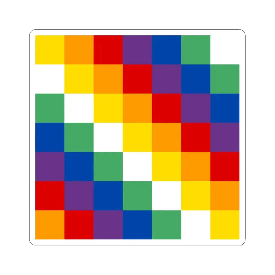 Banner of the Kunti Suyu 1979 (Peru) STICKER Vinyl Kiss-Cut Decal 4 Inch White - The Sticker Space