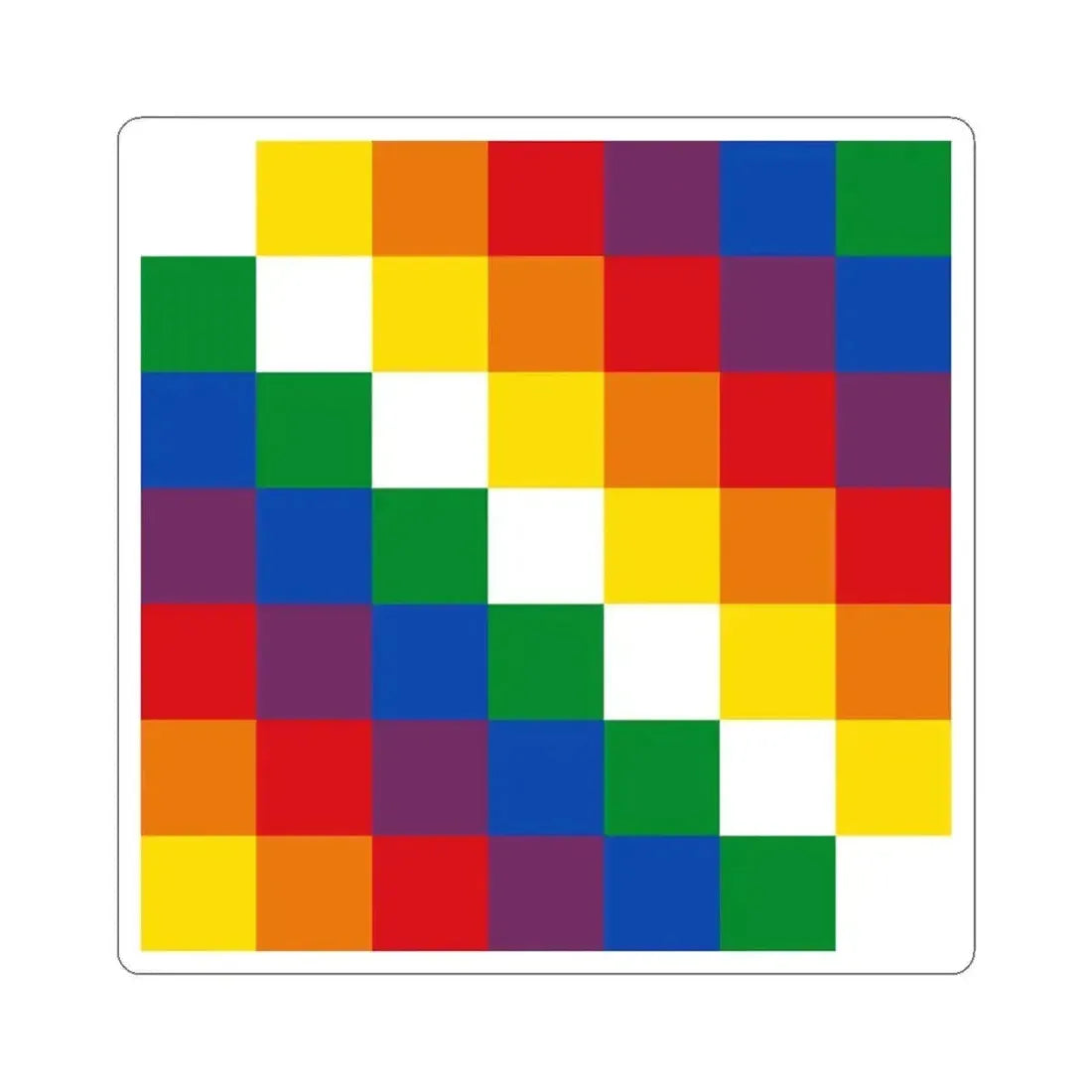 Banner of the Qulla Suyu 1979 (Argentina) STICKER Vinyl Kiss-Cut Decal 4 Inch White - The Sticker Space