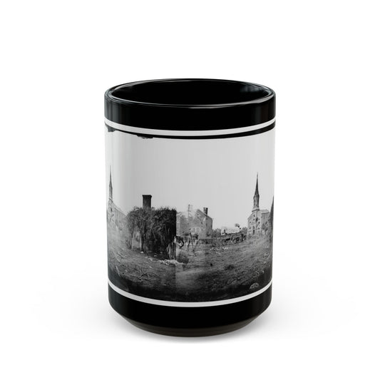 Baptist Church, Fredericksburg, Virginia, From The Backyard Of The Sanitary Commission Depot (U.S. Civil War) Black Coffee Mug