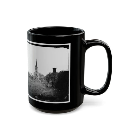 Baptist Church, Fredericksburg, Virginia, From The Backyard Of The Sanitary Commission Depot (U.S. Civil War) Black Coffee Mug