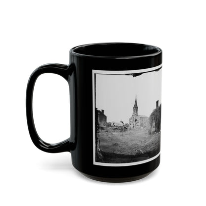 Baptist Church, Fredericksburg, Virginia, From The Backyard Of The Sanitary Commission Depot (U.S. Civil War) Black Coffee Mug