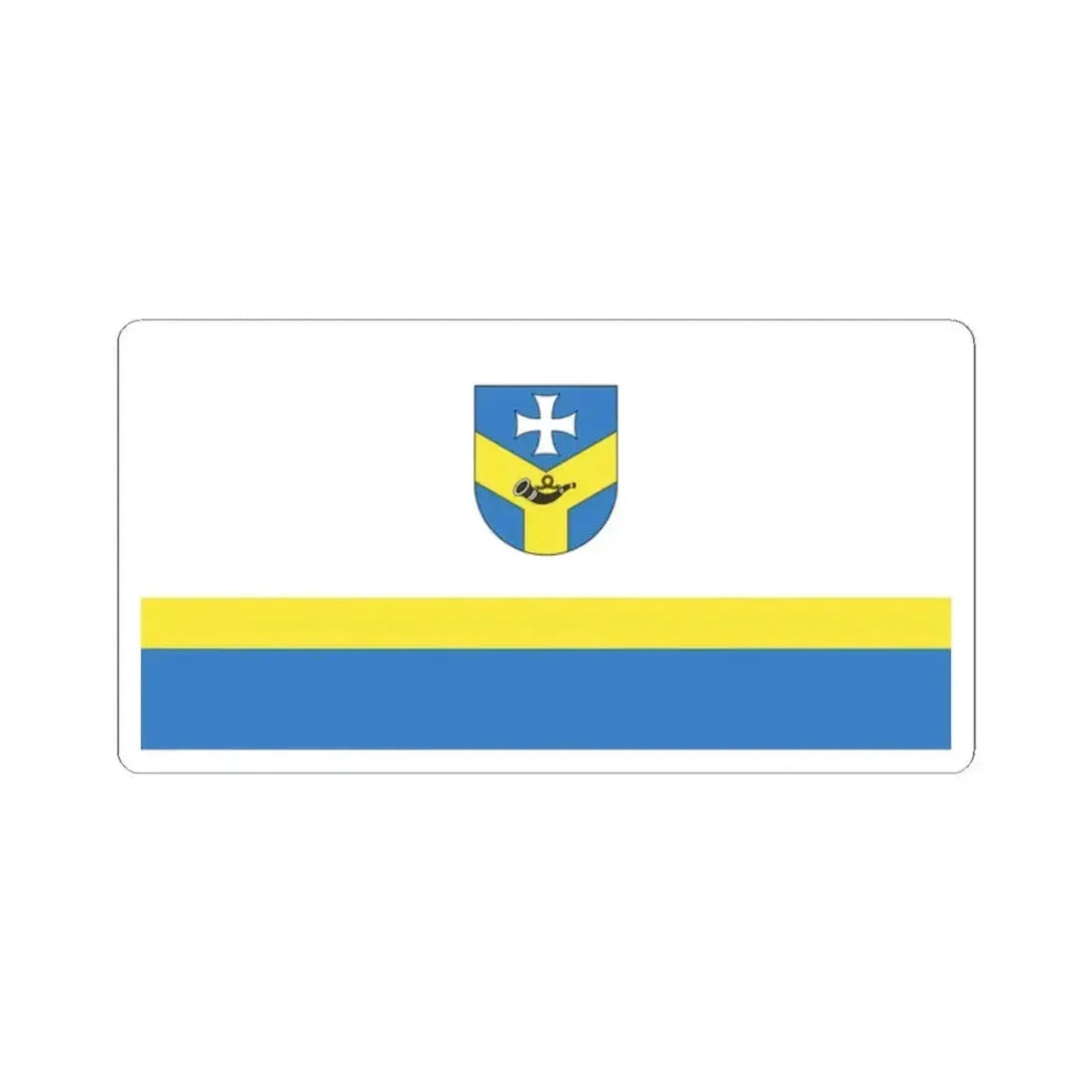 Baran city flag (Belarus) STICKER Vinyl Kiss-Cut Decal 2 Inch White - The Sticker Space