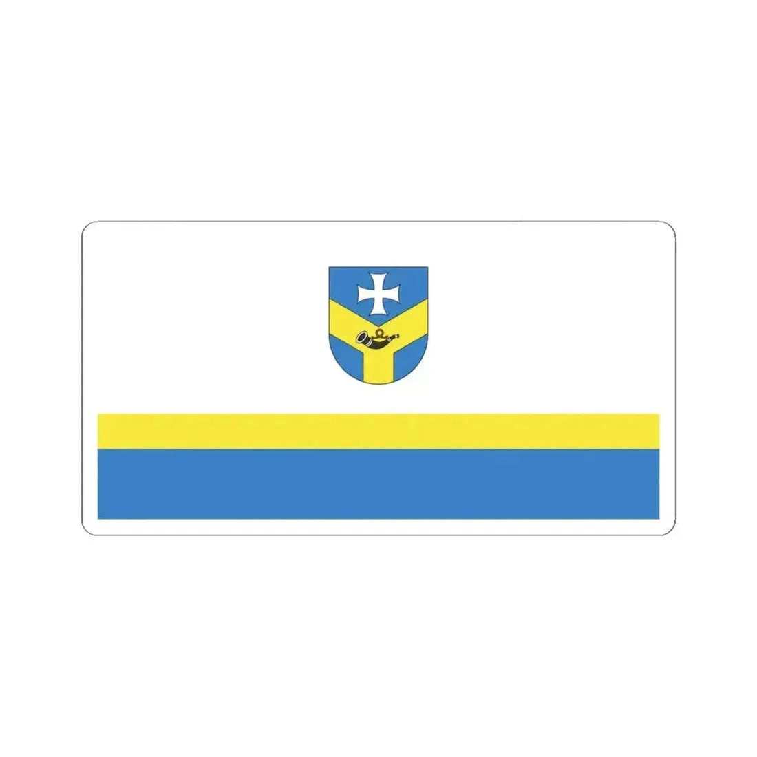 Baran city flag (Belarus) STICKER Vinyl Kiss-Cut Decal 4 Inch White - The Sticker Space