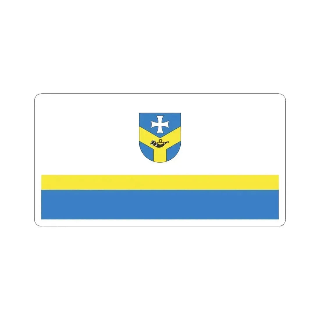 Baran city flag (Belarus) STICKER Vinyl Kiss-Cut Decal 6 Inch White - The Sticker Space