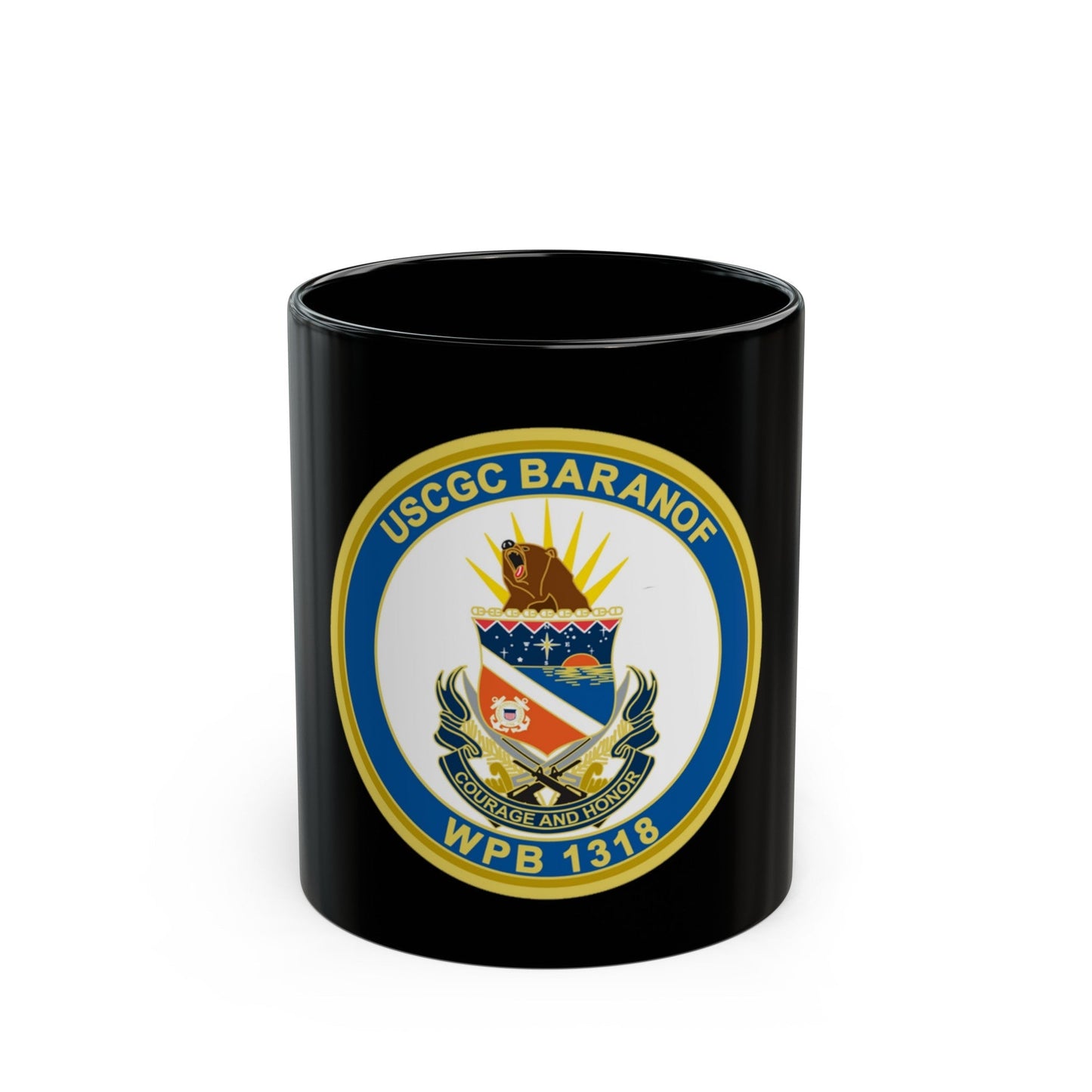 Baranof WPB 1318 (U.S. Coast Guard) Black Coffee Mug-11oz-The Sticker Space