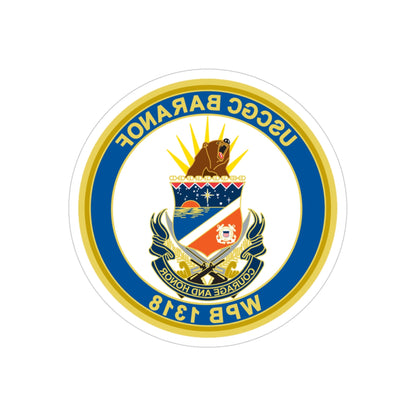 Baranof WPB 1318 (U.S. Coast Guard) REVERSE PRINT Transparent STICKER-3" × 3"-The Sticker Space