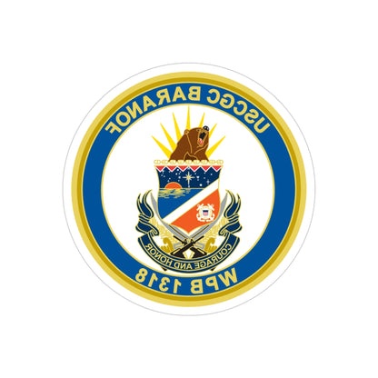 Baranof WPB 1318 (U.S. Coast Guard) REVERSE PRINT Transparent STICKER-4" × 4"-The Sticker Space