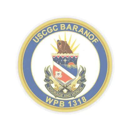 Baranof WPB 1318 (U.S. Coast Guard) STICKER Vinyl Kiss-Cut Decal 6 Inch Transparent - The Sticker Space