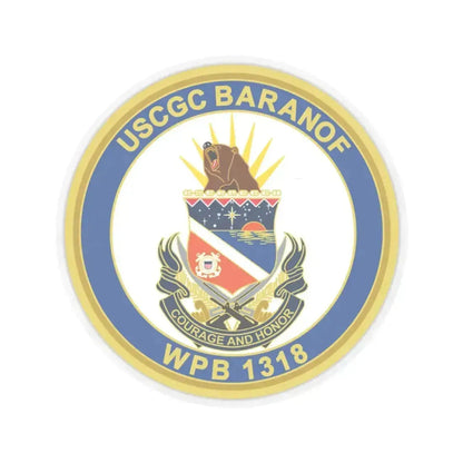 Baranof WPB 1318 (U.S. Coast Guard) STICKER Vinyl Kiss-Cut Decal 6 Inch Transparent - The Sticker Space
