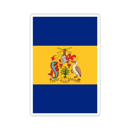 Barbados 50th Anniversary of Independence banner (Barbados) STICKER Vinyl Kiss-Cut Decal 3 Inch White - The Sticker Space