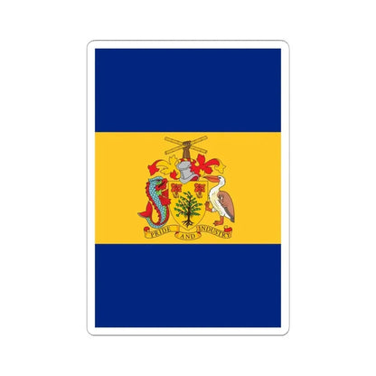 Barbados 50th Anniversary of Independence banner (Barbados) STICKER Vinyl Kiss-Cut Decal 6 Inch White - The Sticker Space