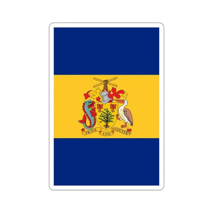 Barbados 50th Anniversary of Independence Banner STICKER Vinyl Die-Cut Decal 4 Inch - The Sticker Space