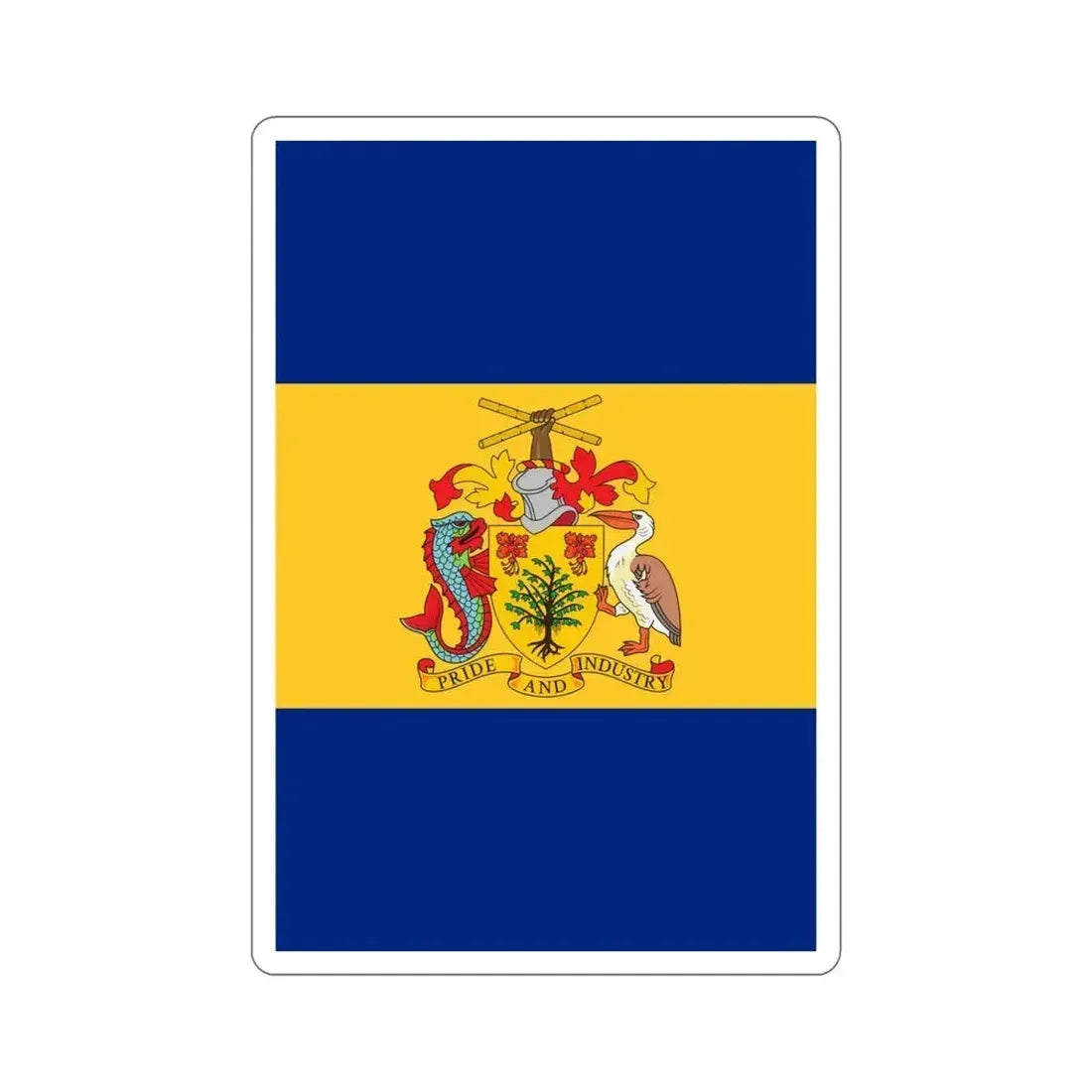 Barbados 50th Anniversary of Independence Banner STICKER Vinyl Die-Cut Decal 5 Inch - The Sticker Space