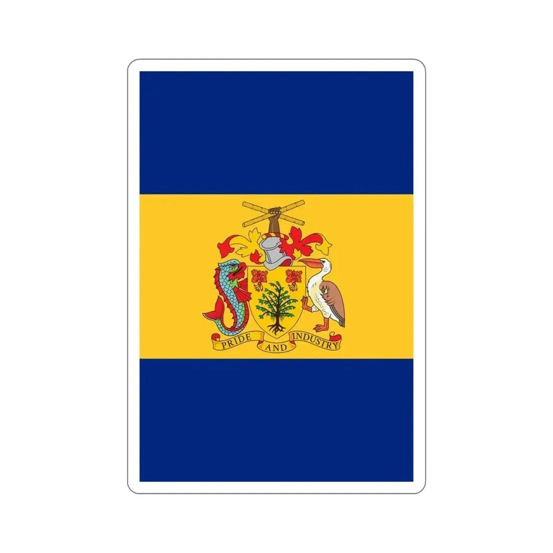 Barbados 50th Anniversary of Independence Banner STICKER Vinyl Die-Cut Decal - The Sticker Space