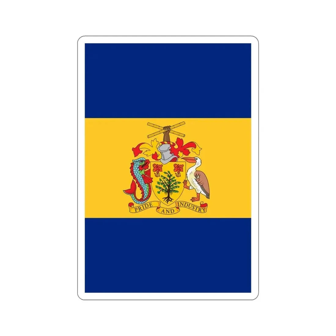 Barbados 50th Anniversary of Independence Banner STICKER Vinyl Die-Cut Decal - The Sticker Space