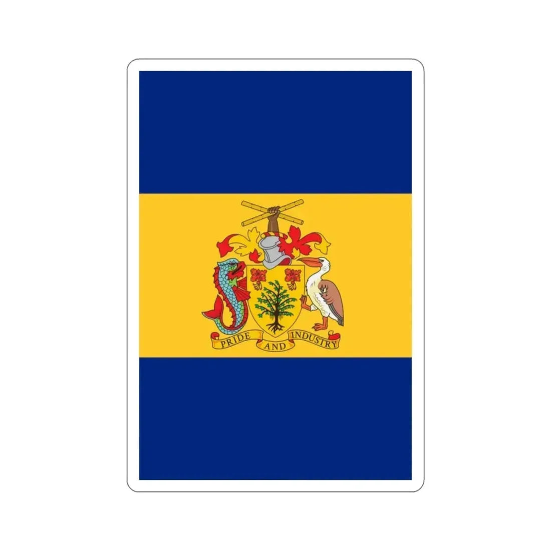 Barbados 50th Anniversary of Independence Banner STICKER Vinyl Die-Cut Decal - The Sticker Space