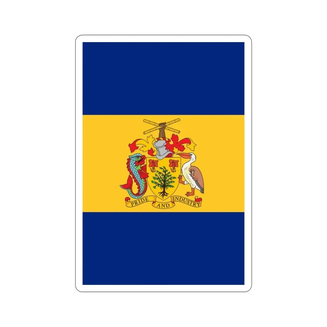 Barbados 50th Anniversary of Independence Banner STICKER Vinyl Die-Cut Decal - The Sticker Space