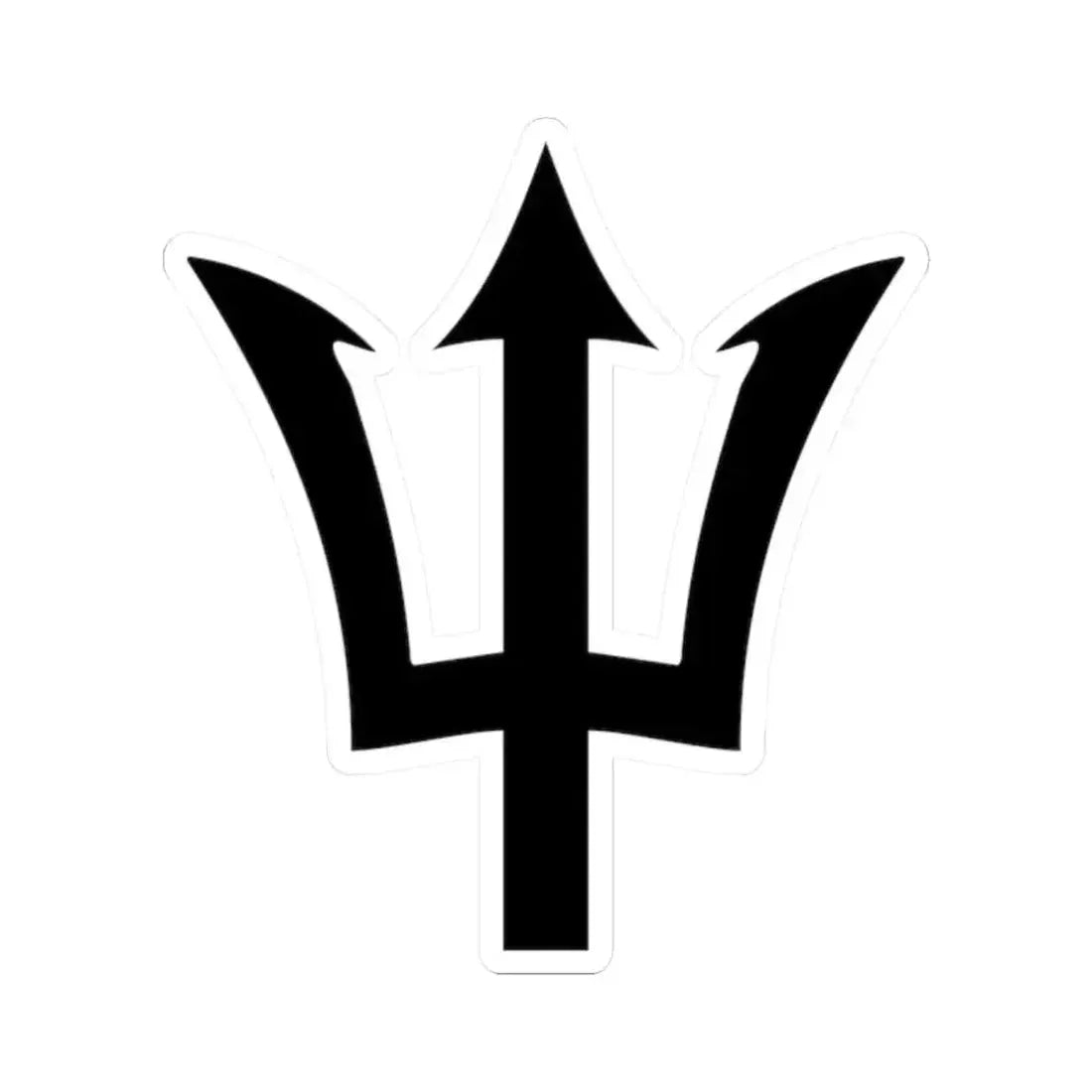 Barbados trident (Barbados) STICKER Vinyl Kiss-Cut Decal 2 Inch White - The Sticker Space