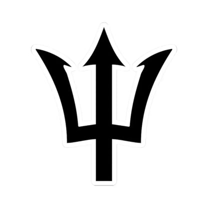 Barbados trident (Barbados) STICKER Vinyl Kiss-Cut Decal 2 Inch White - The Sticker Space