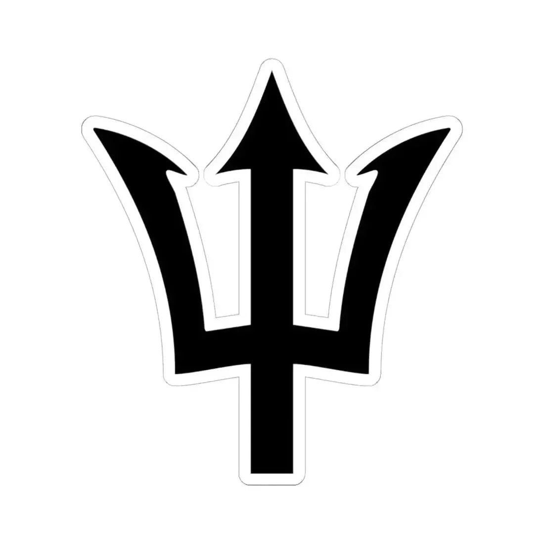 Barbados trident (Barbados) STICKER Vinyl Kiss-Cut Decal 6 Inch White - The Sticker Space