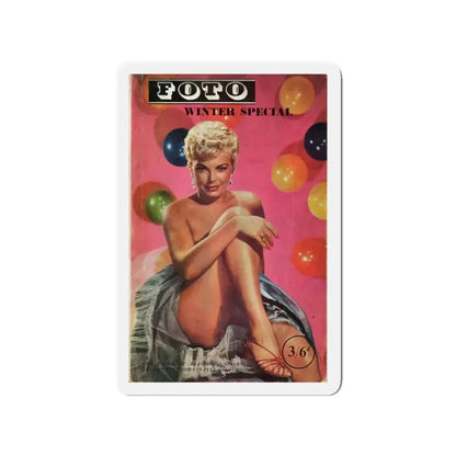 Barbara Nichols #27 - Mag. Cover (Vintage Female Icon) Refrigerator Magnet 3 Inch Die-Cut - The Sticker Space