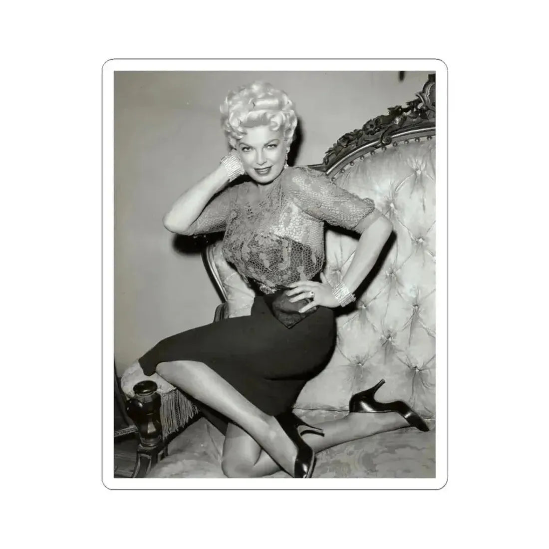 Barbara Nichols #572 (Vintage Female Icon) STICKER Vinyl Kiss-Cut Decal 3 Inch White - The Sticker Space
