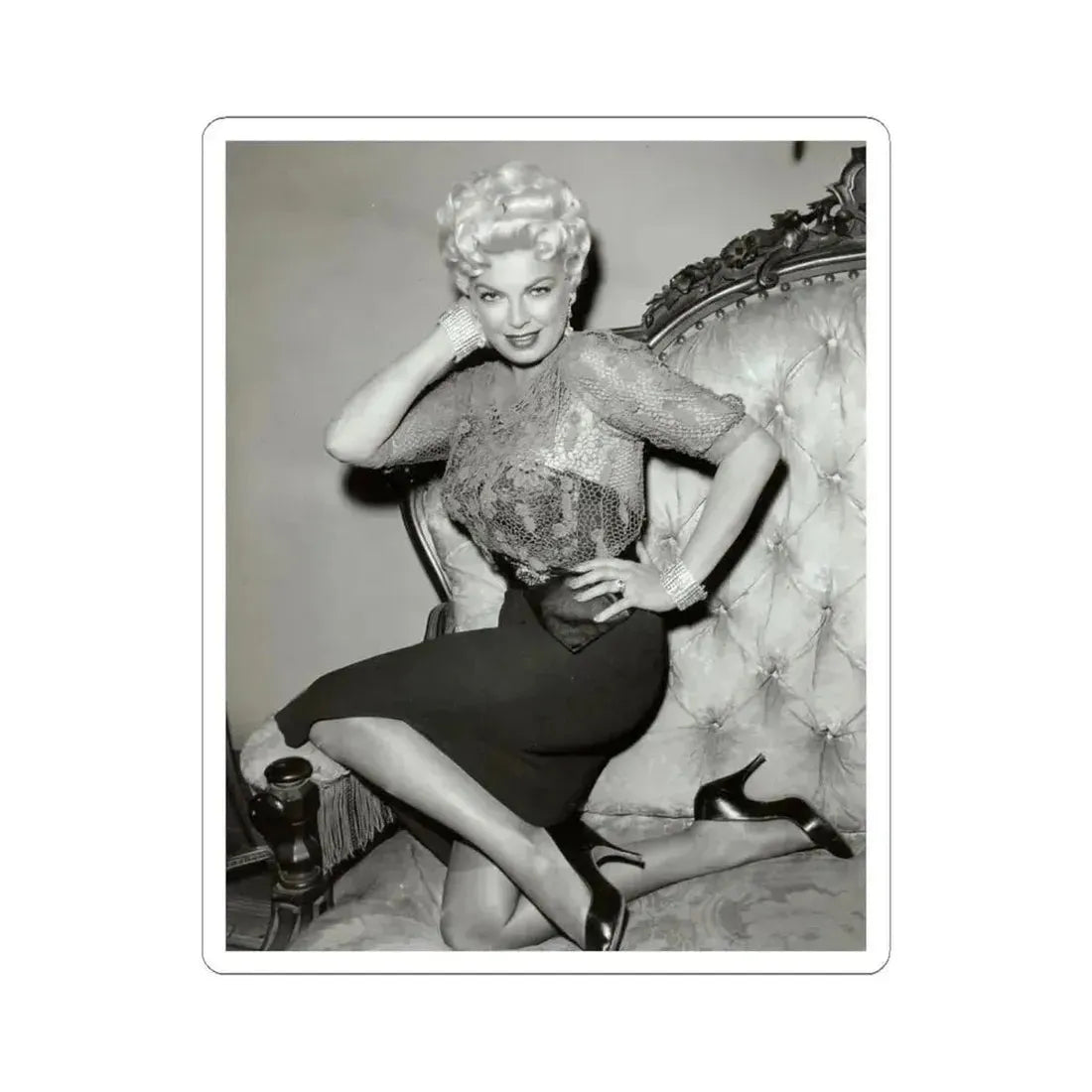 Barbara Nichols #572 (Vintage Female Icon) STICKER Vinyl Kiss-Cut Decal 4 Inch White - The Sticker Space