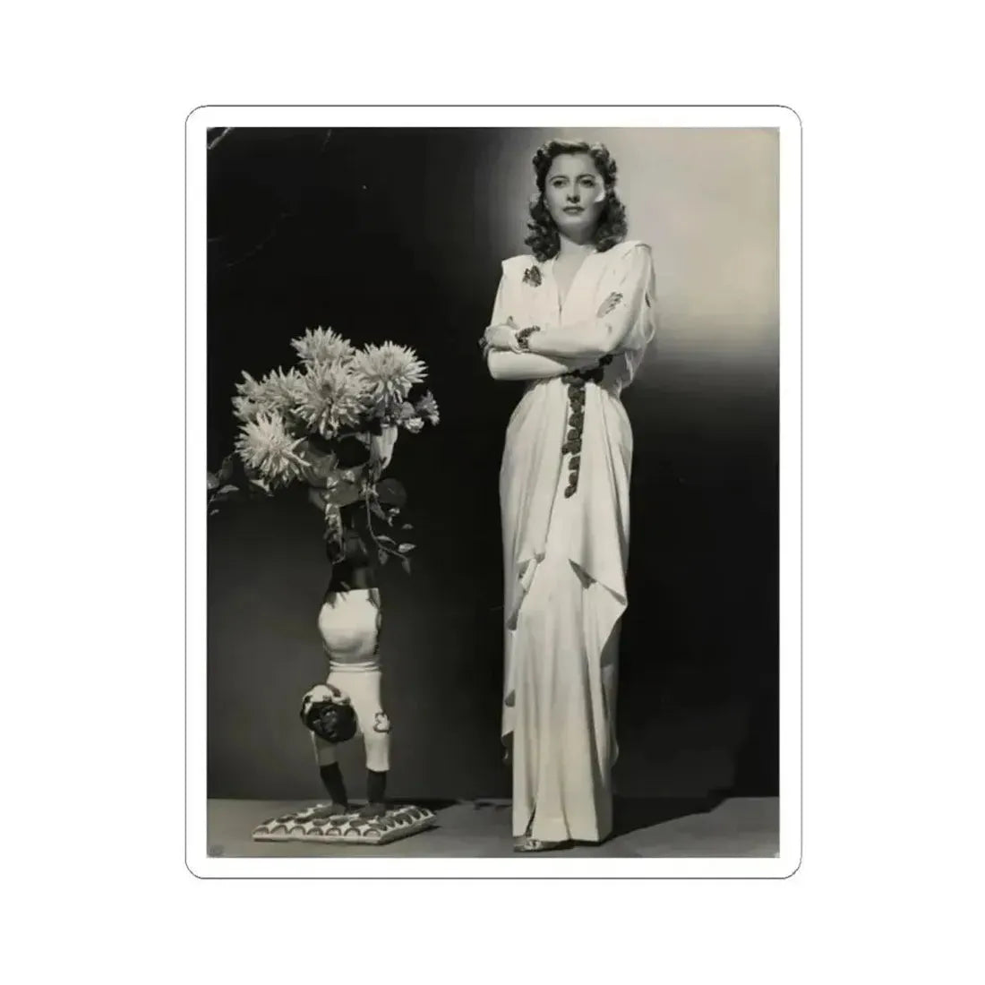 Barbara Stanwyck #203 (Vintage Female Icon) STICKER Vinyl Kiss-Cut Decal 2 Inch White - The Sticker Space