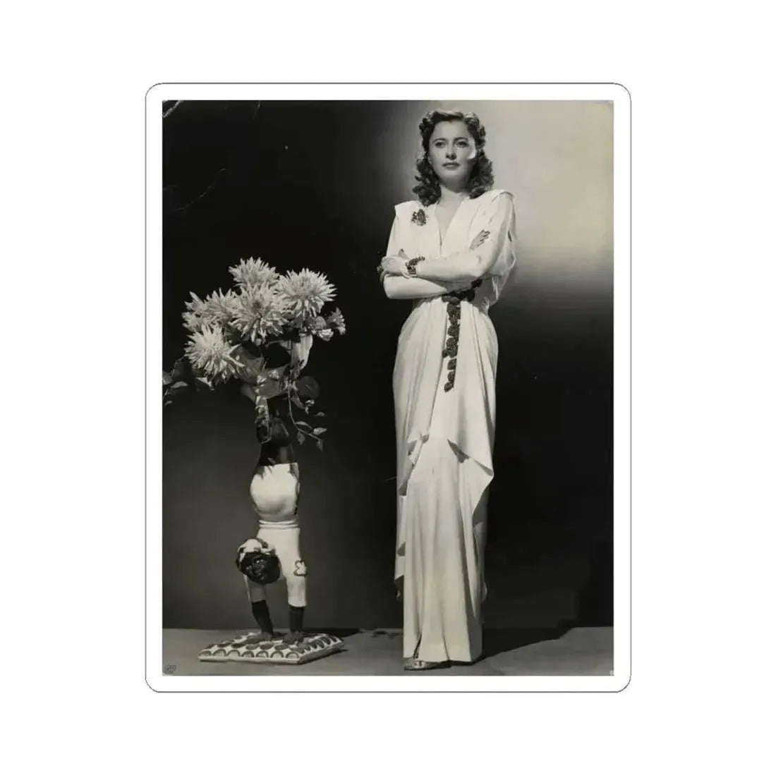 Barbara Stanwyck #203 (Vintage Female Icon) STICKER Vinyl Kiss-Cut Decal 3 Inch White - The Sticker Space