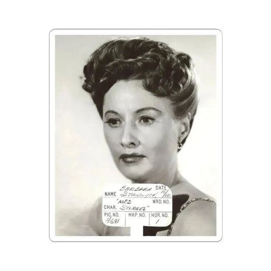 Barbara Stanwyck #47 (Vintage Female Icon) STICKER Vinyl Kiss-Cut Decal 2 Inch White - The Sticker Space